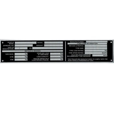 trailer vin plates